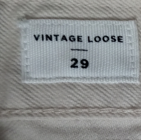 PACSUN VINTAGE LOOSE  WOMEN'S WHITE /TAN PATCH JEANS. SIZE 29 - Picture 5 of 13